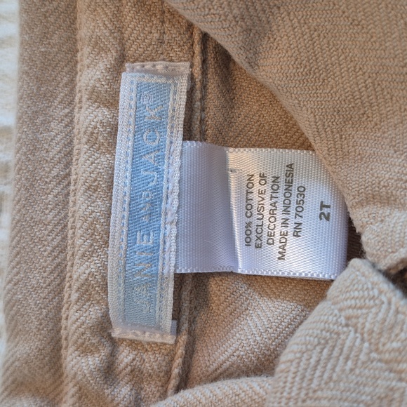 Janie and Jack boys 2T tan herringbone long sleeve button up shirt 2005 - Picture 2 of 5
